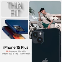 Spigen Thin Fit dėklas telefonui iPhone 15 Plus - mėlynas