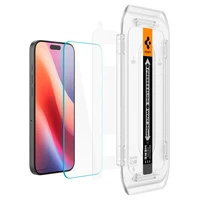 Spigen Glas.tR EZ Fit grūdintų apsauginių stiklų rinkinys iPhone 16 Pro Max / 17 Pro Max telefonams – 2 vnt.