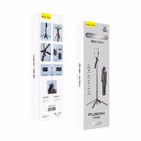 Blavec Selfie lazda Aluminium Fusion P-09 trikojis stovas + nuotolinio valdymo 1,8 metres (SSFP09-TRB18) juoda