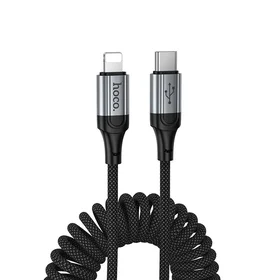 Kabelis USB-C į Lightning Hoco PD 2,4A 1,5 m X121 juodas