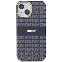 DKNY IML Mono ir juostelės Magnetinis dėklas iPhone 15 / 14 / 13 - mėlyna