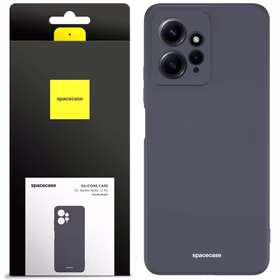 Spacecase Silikoninis dėklas Redmi Note 12 4G juodas