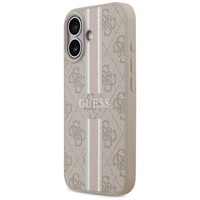 "Guess 4G" atspausdintas "Stripes MagSafe" dėklas iPhone 17 - rožinis