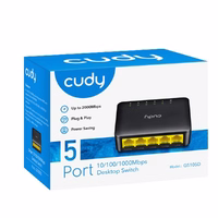 Cudy GS105D tinklo komutatorius Gigabit Ethernet (10/100/1000) Juoda