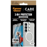 CARE by PanzerGlass Flagship 3in1 dėklas + stiklas + lęšio apsaugos rinkinys Samsung Galaxy S25