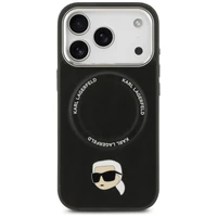 Karl Lagerfeld Karl Pin Magnetinis dėklas telefonui iPhone 17 Pro Max - Juodas
