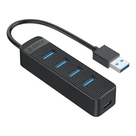 Orico TWU3 USB į 4x USB 3.0 Hub adapteris (juodas)
