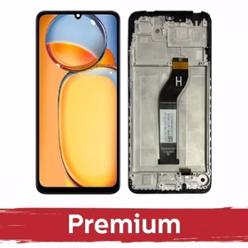 LCD ekranas suderinamas su Xiaomi Redmi 13C 4G / Redmi 13C 5G / Poco C65 juodas su rėmeliu OEM