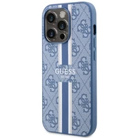 Guess GUHMP14LP4RPSB iPhone 14 Pro 6.1" mėlyna/mėlyna kietas dėklas 4G Printed Stripes MagSafe