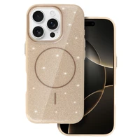 Magnetinis Itin Plonas Blizgus dėklas Iphone 15 auksinė