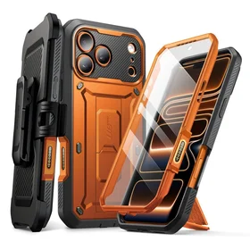 Supcase Unicorn Beetle Pro dėklas iPhone 17 Pro Max oranžinis