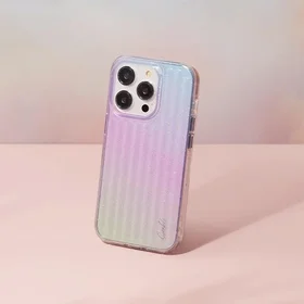 Uniq Coehl Linear dėklas telefonui iPhone 14 Pro Max - mėlynas ir rožinis