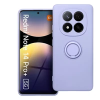 Dėklas telefonui su silikoniniu žiedu XIAOMI Redmi Note 14 Pro Plus 5G violetinis
