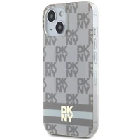 DKNY IML languotas mono raštas ir spausdintos juostelės Magnetinis dėklas iPhone 15 / 14 / 13 - smėlinė