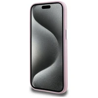 Karl Lagerfeld FW Metal Plate Magnetinis iPhone 15 dėklas - rožinis