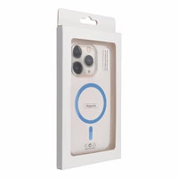 Drop Glue Spalvingas Žiedas Magnetinis Dėklas suderinamas su MagSafe IPHONE 12 PRO MAX šviesiai mėlyna