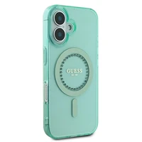 Guess IML Rhinestones Magnetinis dėklas telefonui iPhone 16 Plus - žalias