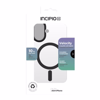 Incipio Velocity MagSafe - dėklas iPhone 16 (Clear / juodas)