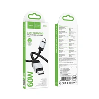 Kabelis USB C į USB C Hoco 3A 60W 1 m X110 juodas