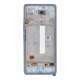 LCD ekranas skirtas SAMSUNG A53 A536 HARD OLED su rėmu mėlynas