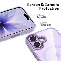Tech-Protect MagMat MagSafe dėklas iPhone 17 skaidrus violetinis