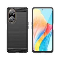 Lankstus anglies rašto dėklas Oppo A98 5G telefonui Carbon Case - juodas