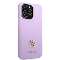 Guess GUHCP13LPS4MU iPhone 13 Pro / 13 6.1" violetinis/violetinis kietas dėklas Saffiano 4G mažas metalinis logotipas