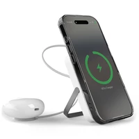 Puro 10000mAh MagSafe belaidė išorinė baterija su aliuminio stovu - balta