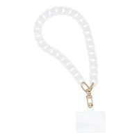 PANAMA telefono dirželis, pakabukas / virvelės ilgis 40 cm (20 cm kilpoje) / ant riešo – baltas