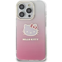 Hello Kitty IML gradiento elektropinis katės galvos dėklas telefonui iPhone 13 Pro / 13 - rožinis