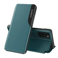Dėklas telefonui Samsung Galaxy A72 4G žalias su stovu, Eco Leather View Case