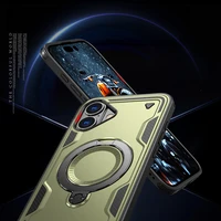 Hybrid Armor Trendy dėklas telefonui su MagSafe iPhone 16 Plus - žalias