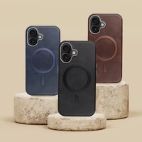 GENTLEMAN MAG COVER Dėklas telefonui, suderinamas su MagSafe, skirtas IPHONE 16 PRO MAX tamsiai mėlynas