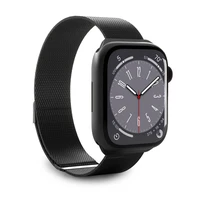 Puro „MILANESE“ dirželis Apple Watch 42 / 44 / 45 / 49 mm – juodos spalvos