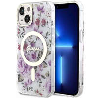 Guess GUHMP14MHCFWST iPhone 14 Plus 6.7" permatomas kietas dėklas Gėlė Magnetinis
