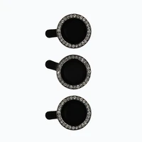 Apsauginis stiklas HARD DIAMOND kamerai (LENS) Samsung Galaxy S23 Plus juodas (3 vnt.)