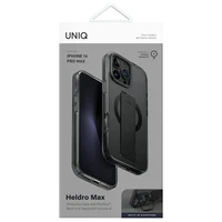 Uniq Heldro Max iPhone 16 Pro Max 6.9" magnetinis įkrovimo dėklas juodas/dūminis