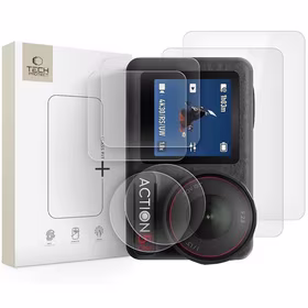 Tech-Protect Glass Fit+ 2 komplektai temperuoto stiklo DJI Osmo Action 5 Pro – skaidrus