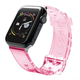 Silikoninis dirželis apyrankė apyrankė dirželis šviesa Apple Watch 42 / 44 mm - raudonas