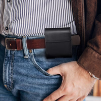 ROYAL universalus horizontalus odinis diržo dėklas dydis V SAMSUNG FLIP 1 / 2 / 3 / 4 / HUAWEI P50 Pocket / MOTOROLA RAZR 5G juodas