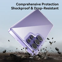 Rock Crystal Transparent Series Magnetinis Dėklas telefonui Samsung Galaxy S25 pilkas