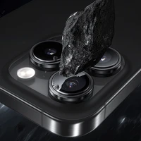 Benks grūdintas stiklas Glass Warrior objektyvo apsauga kamerai, skirtas iPhone 16 Pro/16 Pro Max (3 objektyvai), sidabrinė