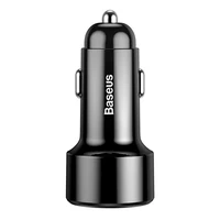 Baseus Magic automobilinis įkroviklis 2x USB QC 3.0 45W (juodas)