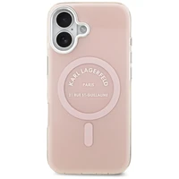 Karl Lagerfeld IML Karl RSG Logo Magnetinis dėklas telefonui iPhone 17 - rožinė