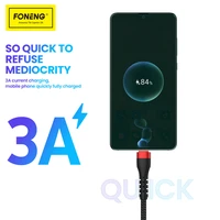 Foneng Kabelis X82 - USB į Type-C - 3A 1 m juodas