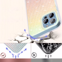 Kingxbar Travel Series prabangus elegantiškas dėklas telefonui iPhone 13 Pro mėlynas-oranžinis (Debesys)