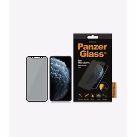 PanzerGlass E2E Super+ privatumo apsauginis stiklas iPhone X / XS / 11 Pro - su juodu rėmeliu
