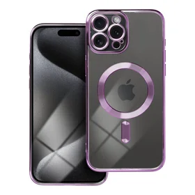 ELECTRO MAG COVER dėklas telefonui suderinamas su Magnetiniu IPHONE 15 Pro Max tamsiai violetinis