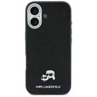 Karl Lagerfeld case for iPhone 17 6,3" HC MAGSAFE PU FW W/ K&C HEAD PIN BLACK