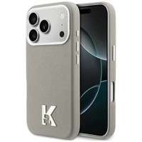 KARL LAGERFELD case for IPHONE 17 Pro Max compatible with MagSafe KLHMP17X5PGFKHGG (PU FW W/ KHead Logo) gray